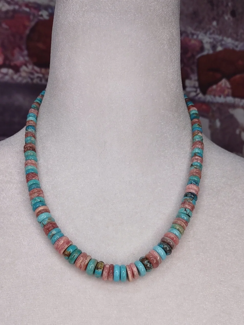 Jay King Turquoise/Rhodochrosite Gemstone Necklace